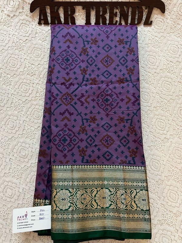 Patola Print Soft Silk Sarees