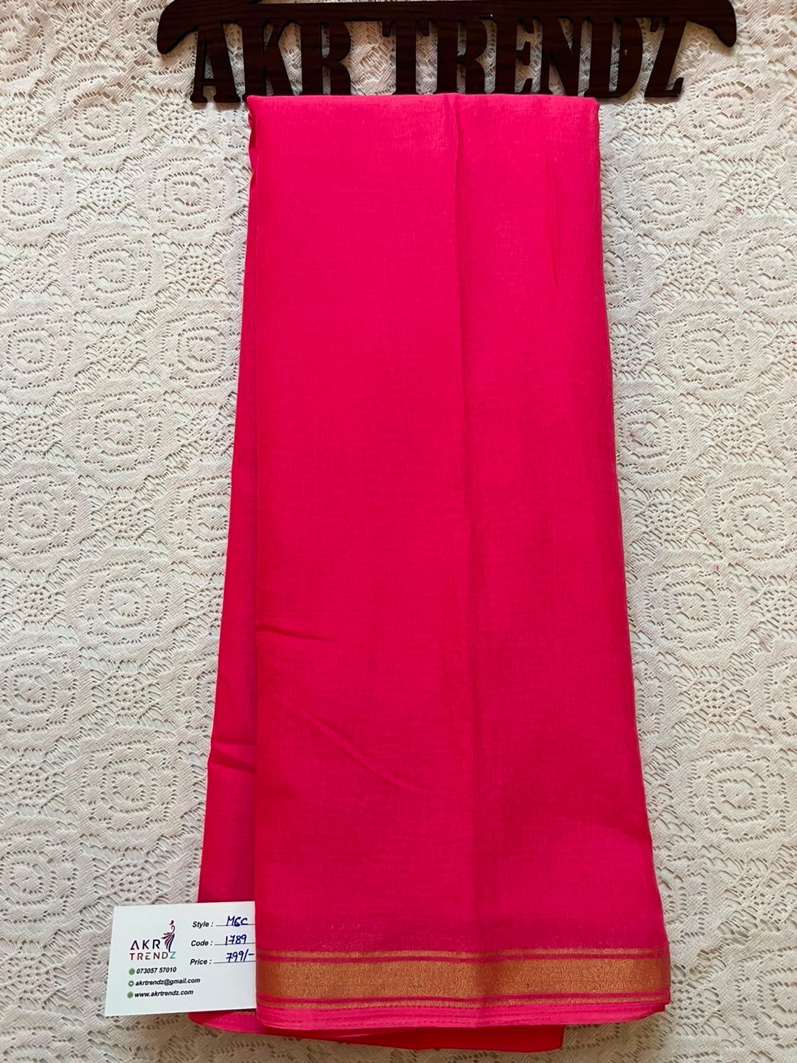 Thin Border Soft Cotton Sarees