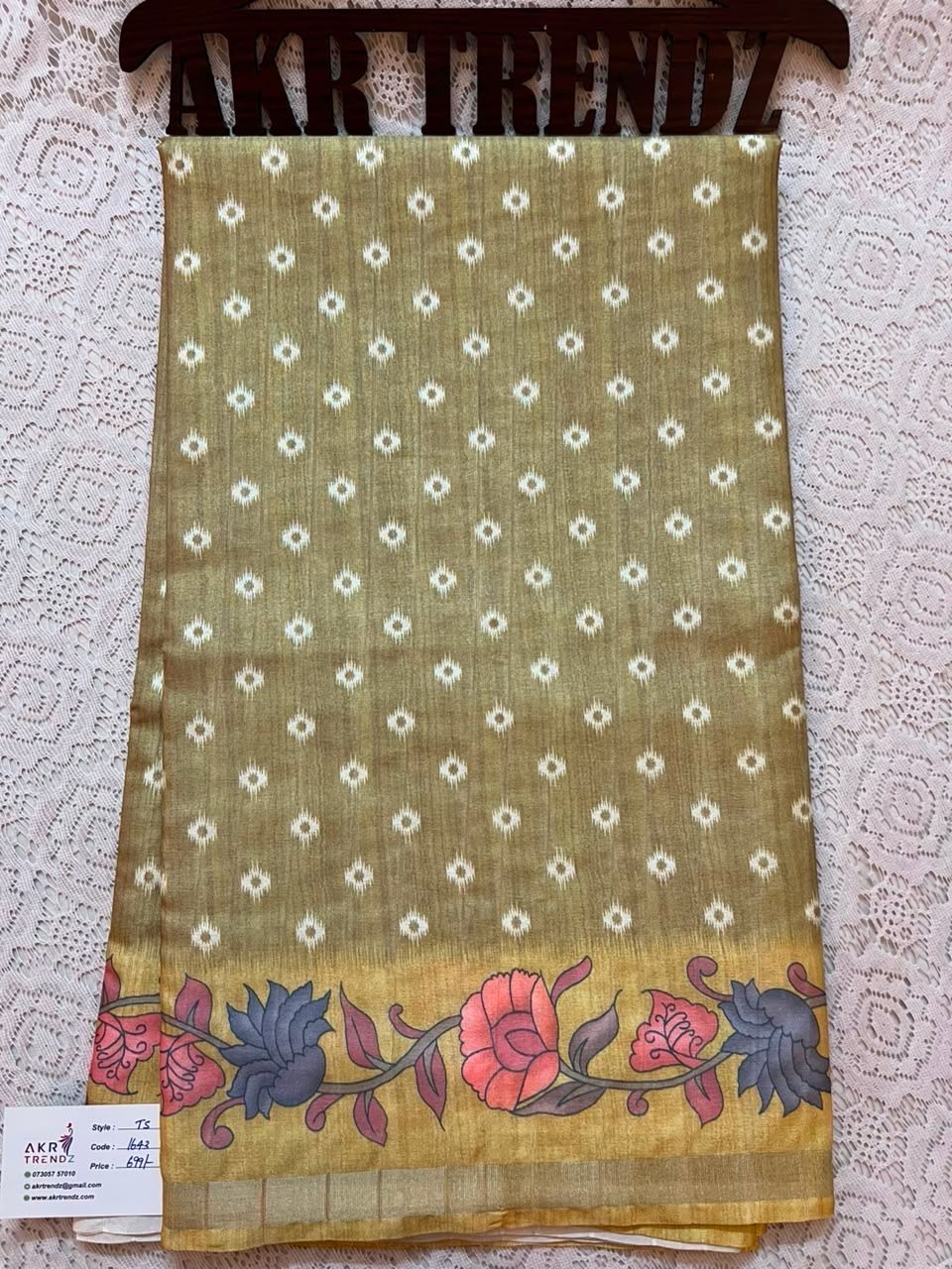 Matka Digital Print Silk Sarees