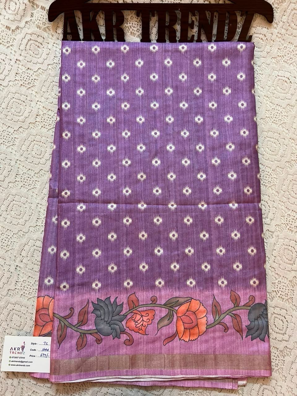 Matka Digital Print Silk Sarees