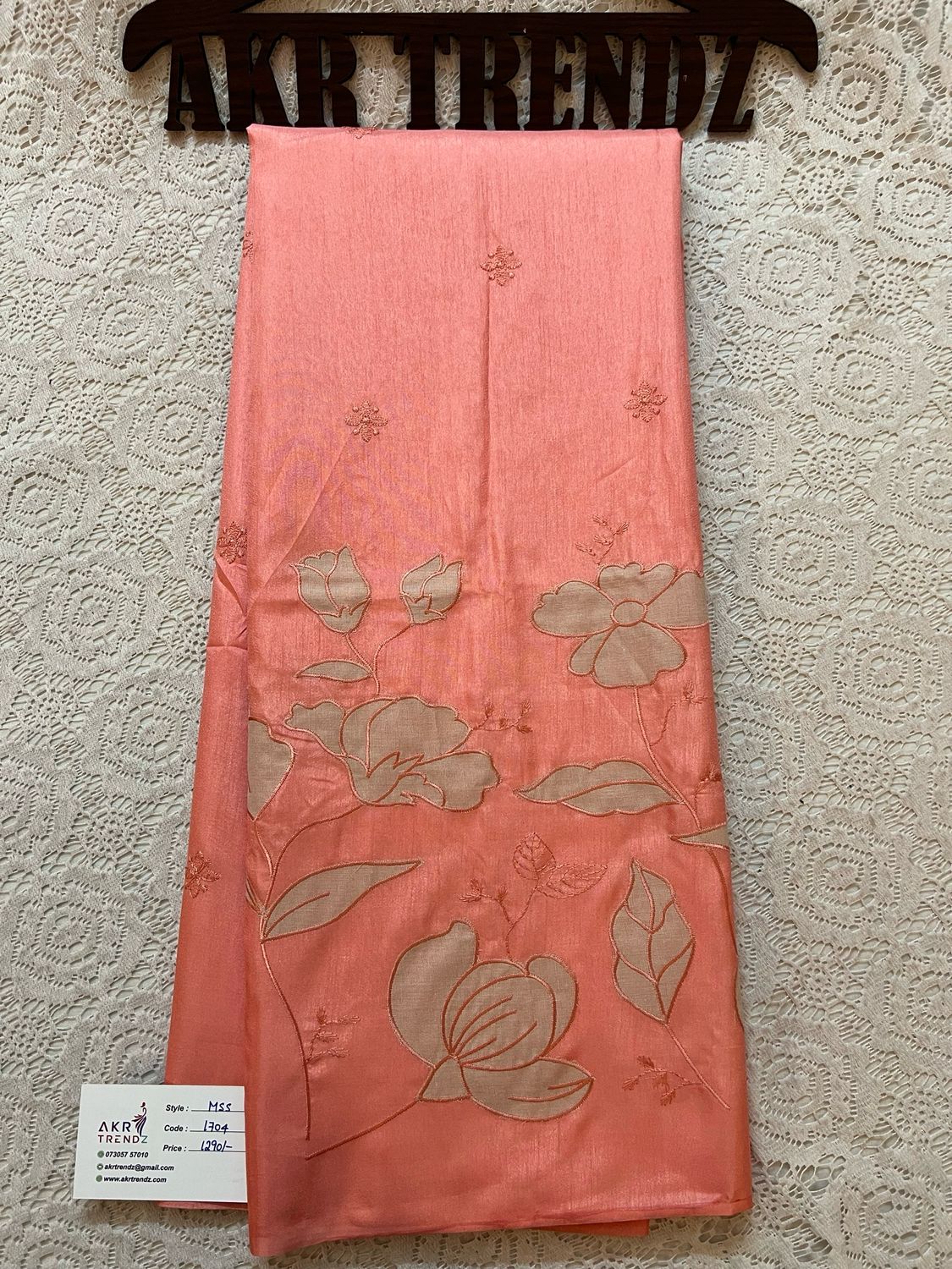 Appliqué Work Matka Silk Sarees