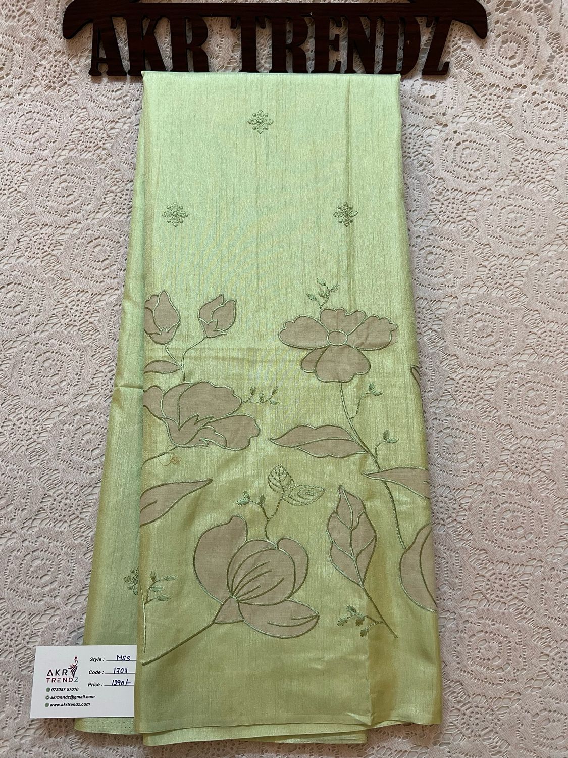 Appliqué Work Matka Silk Sarees