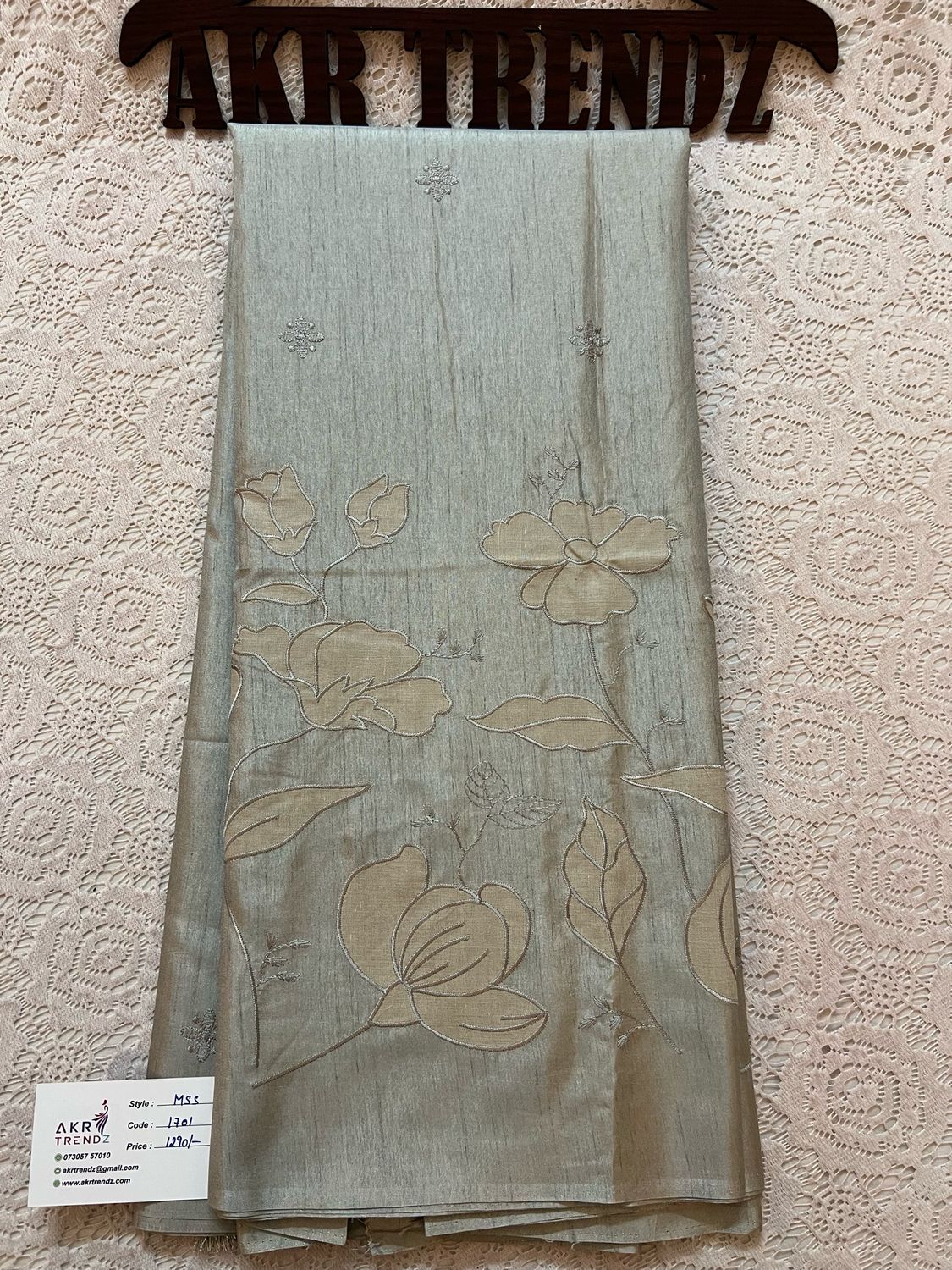 Appliqué Work Matka Silk Sarees