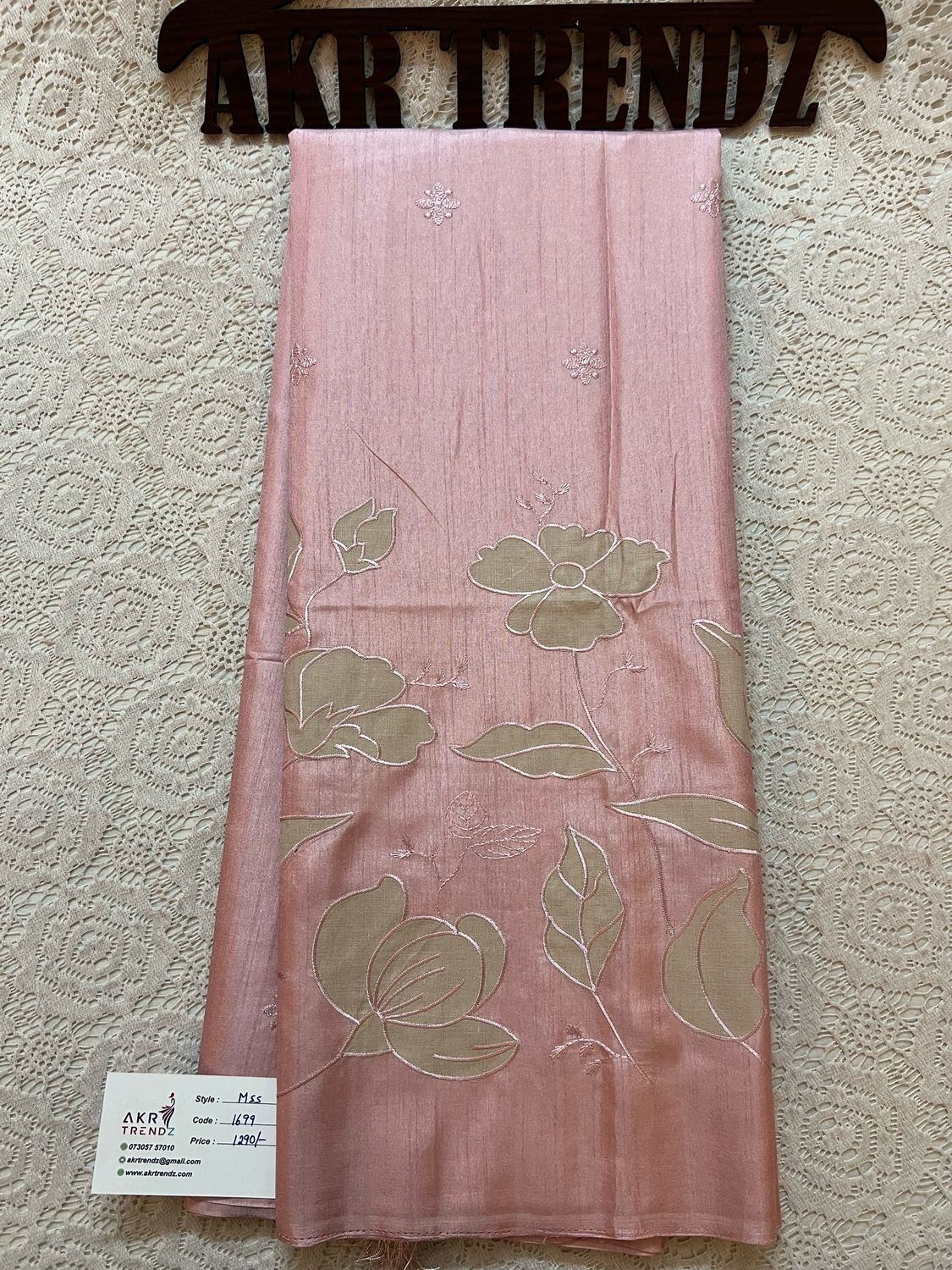 Appliqué Work Matka Silk Sarees