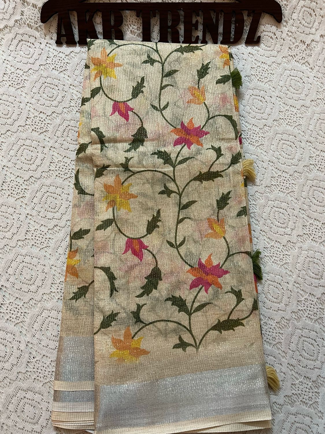 Fancy linen Cotton Sarees