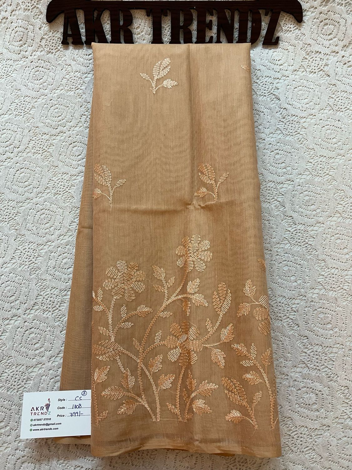 Embroidered Fancy Cotton Sarees