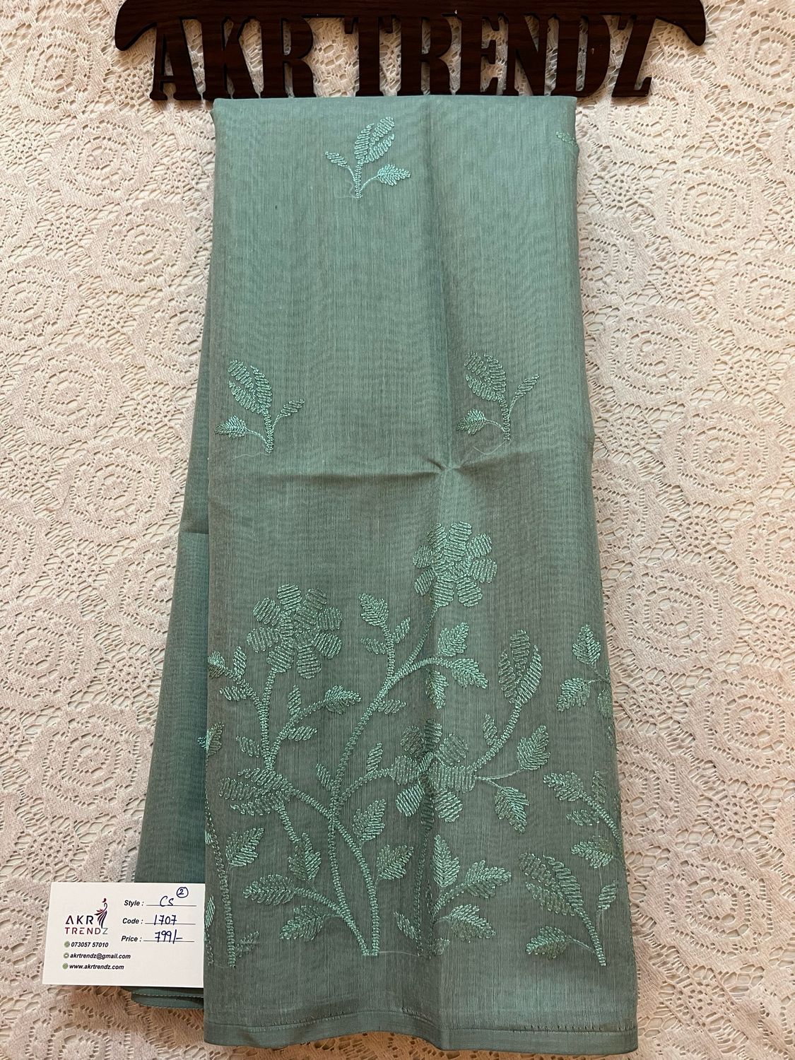 Embroidered Fancy Cotton Sarees