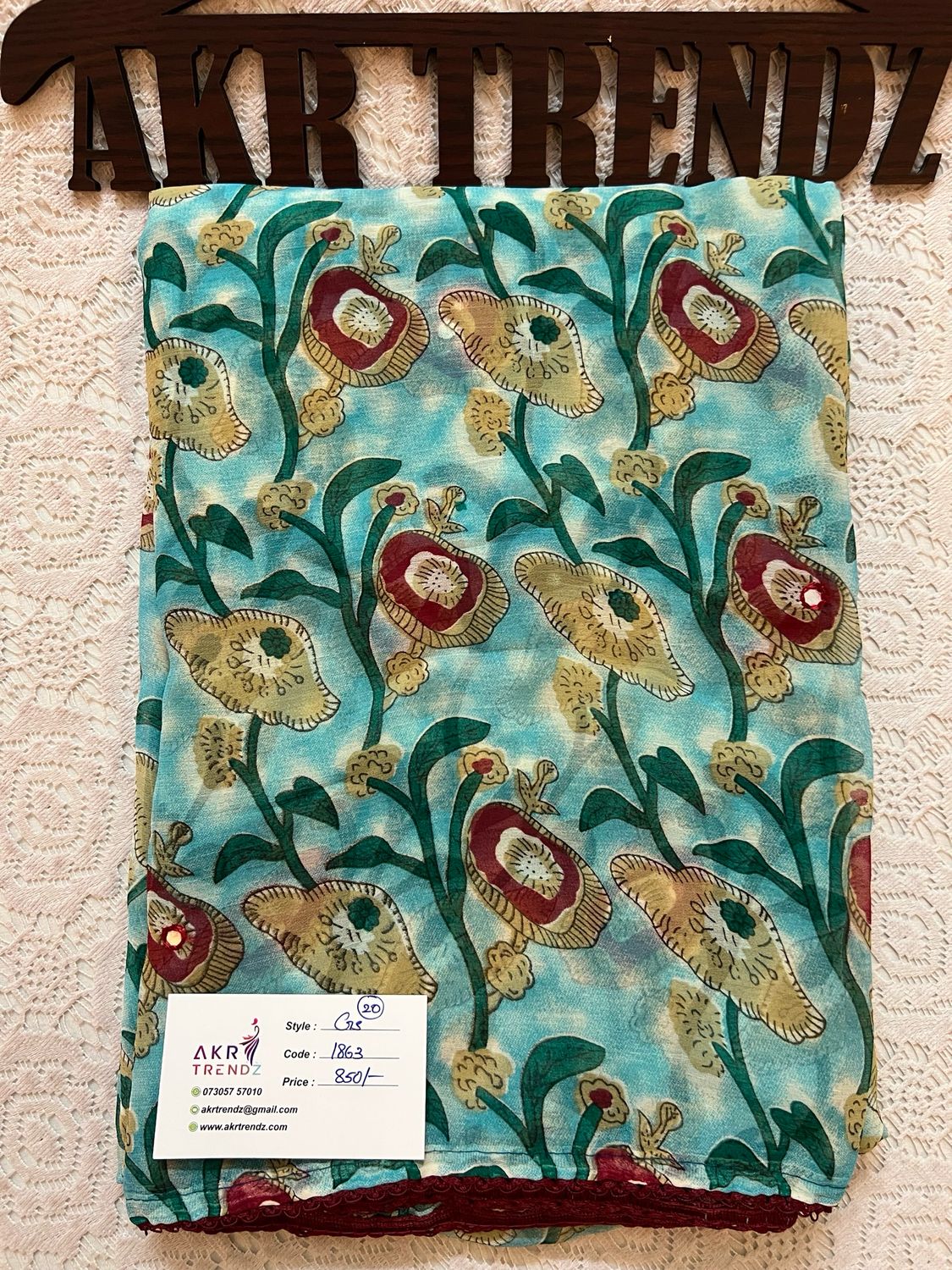 Dabu Print Georgette Sarees