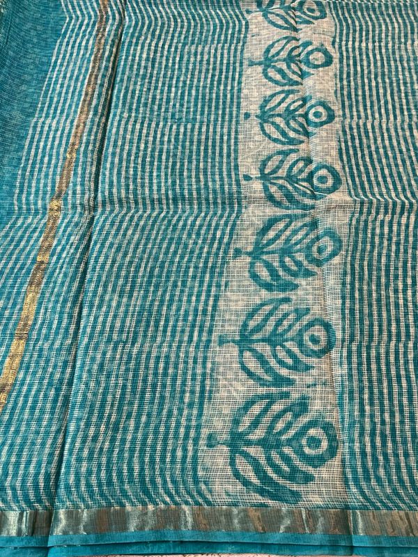 Handblock Kota Doria Sarees