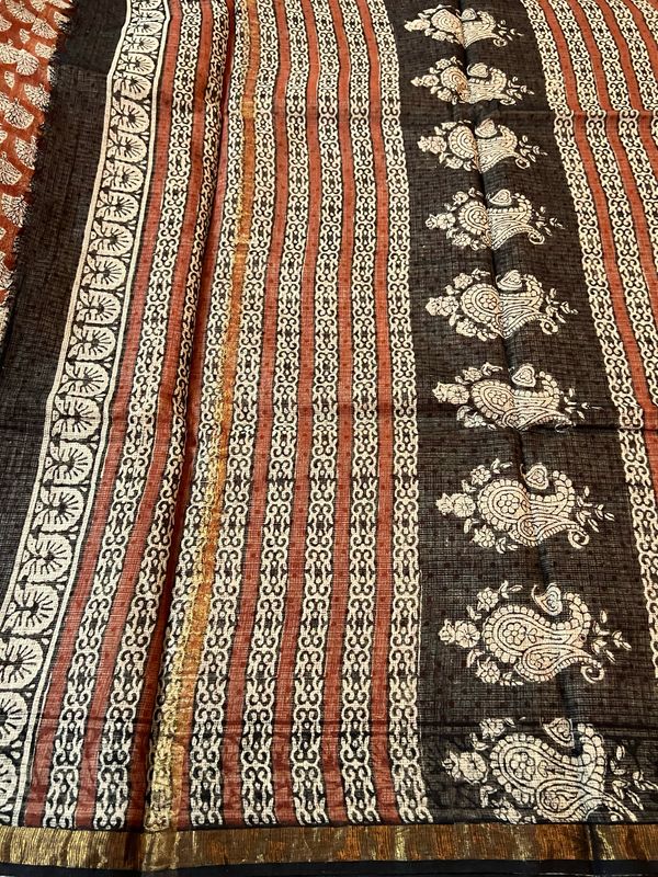Handblock Kota Doria Sarees