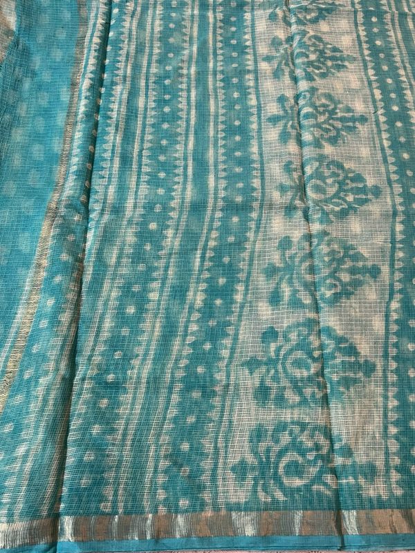 Handblock Kota Doria Sarees
