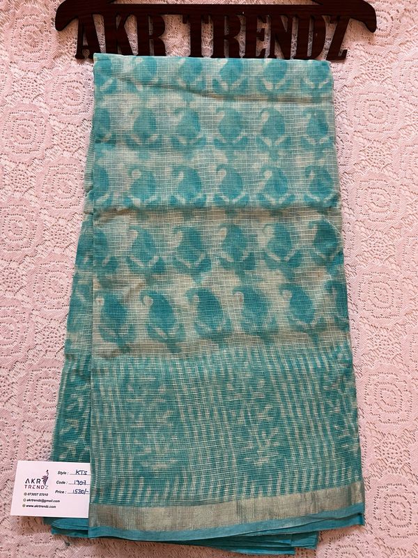 Handblock Kota Doria Sarees