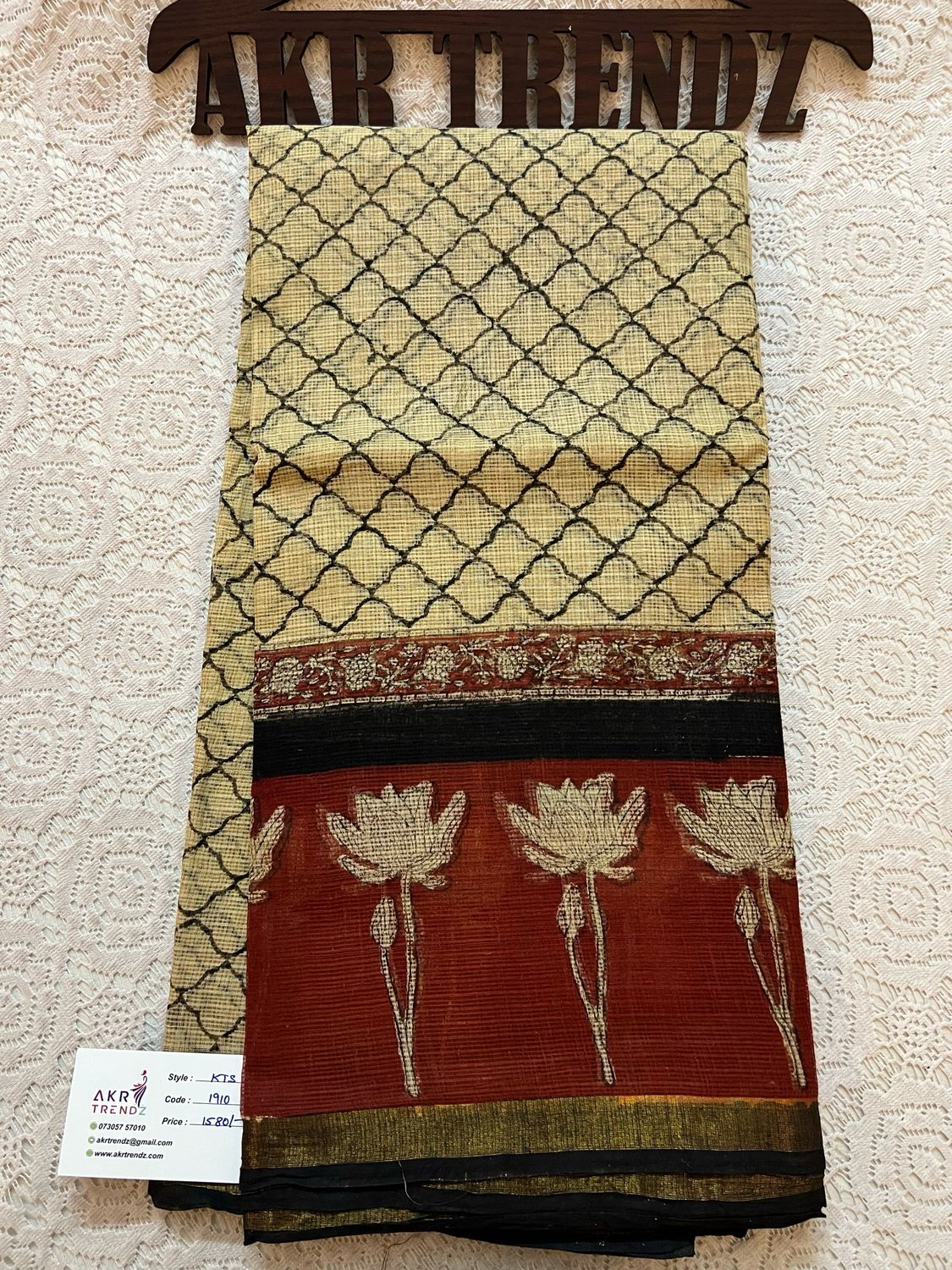 Handblock Kota Doria Sarees
