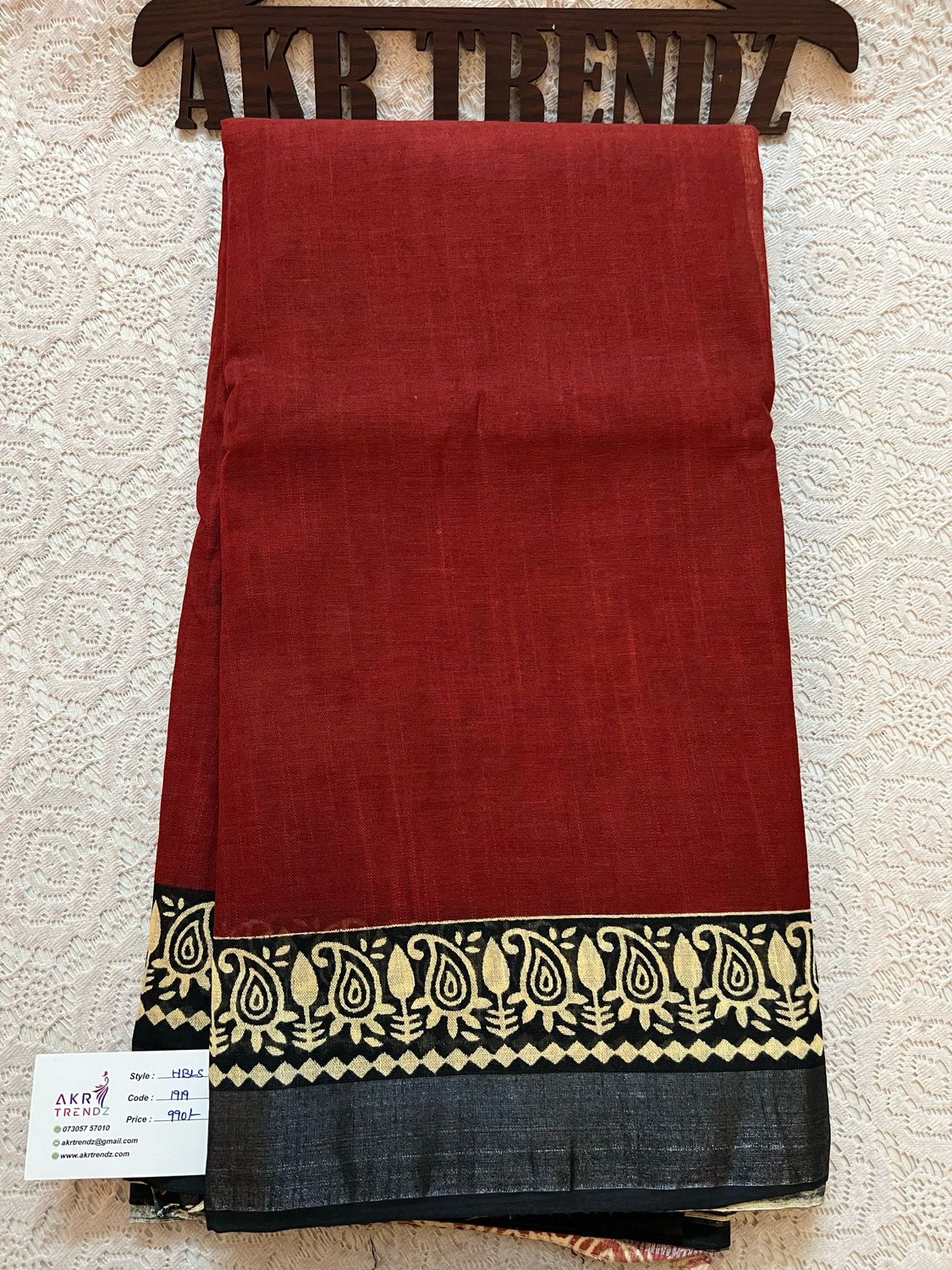 Handblock Linen Cotton Sarees