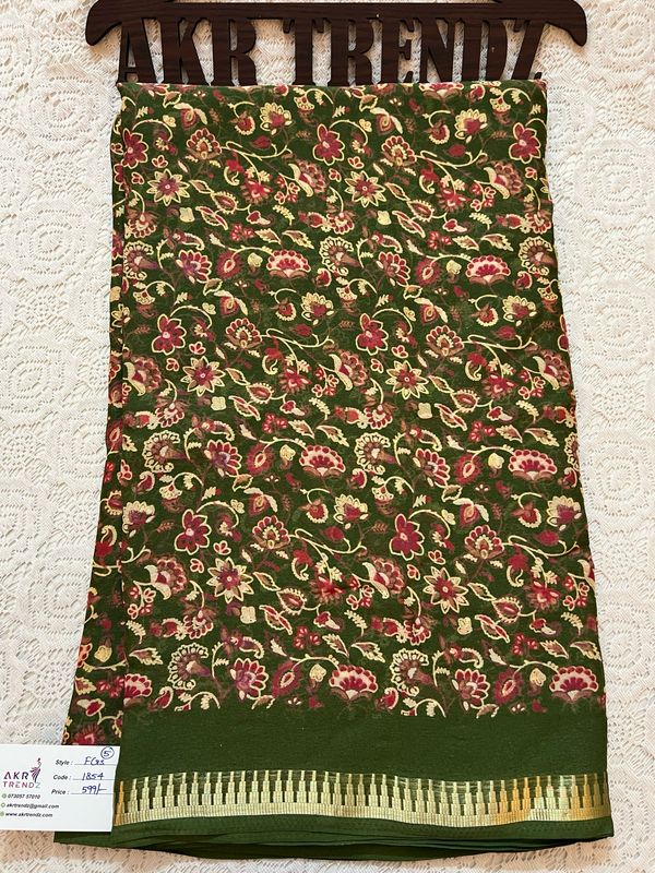 Thin border Georgette Sarees