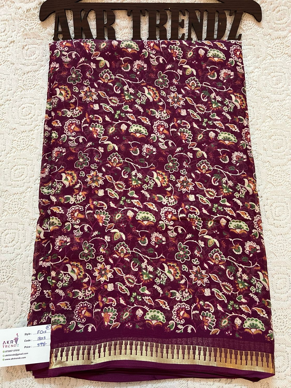 Thin Border Georgette