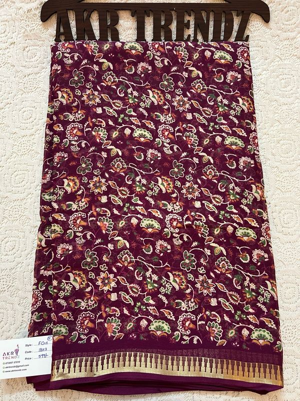Thin Border Georgette