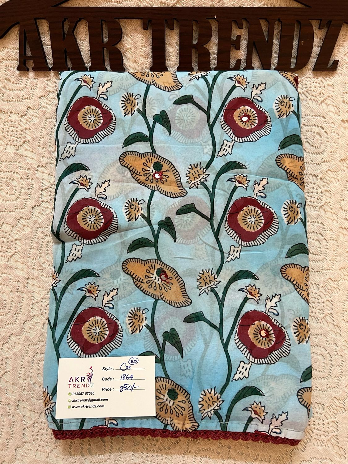 Dabu print Georgette Sarees