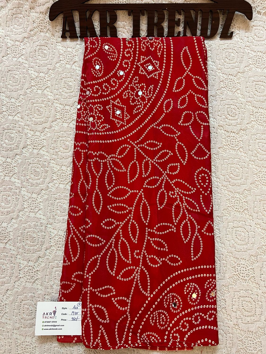 Ajrakh Mirror Modal Silk Sarees
