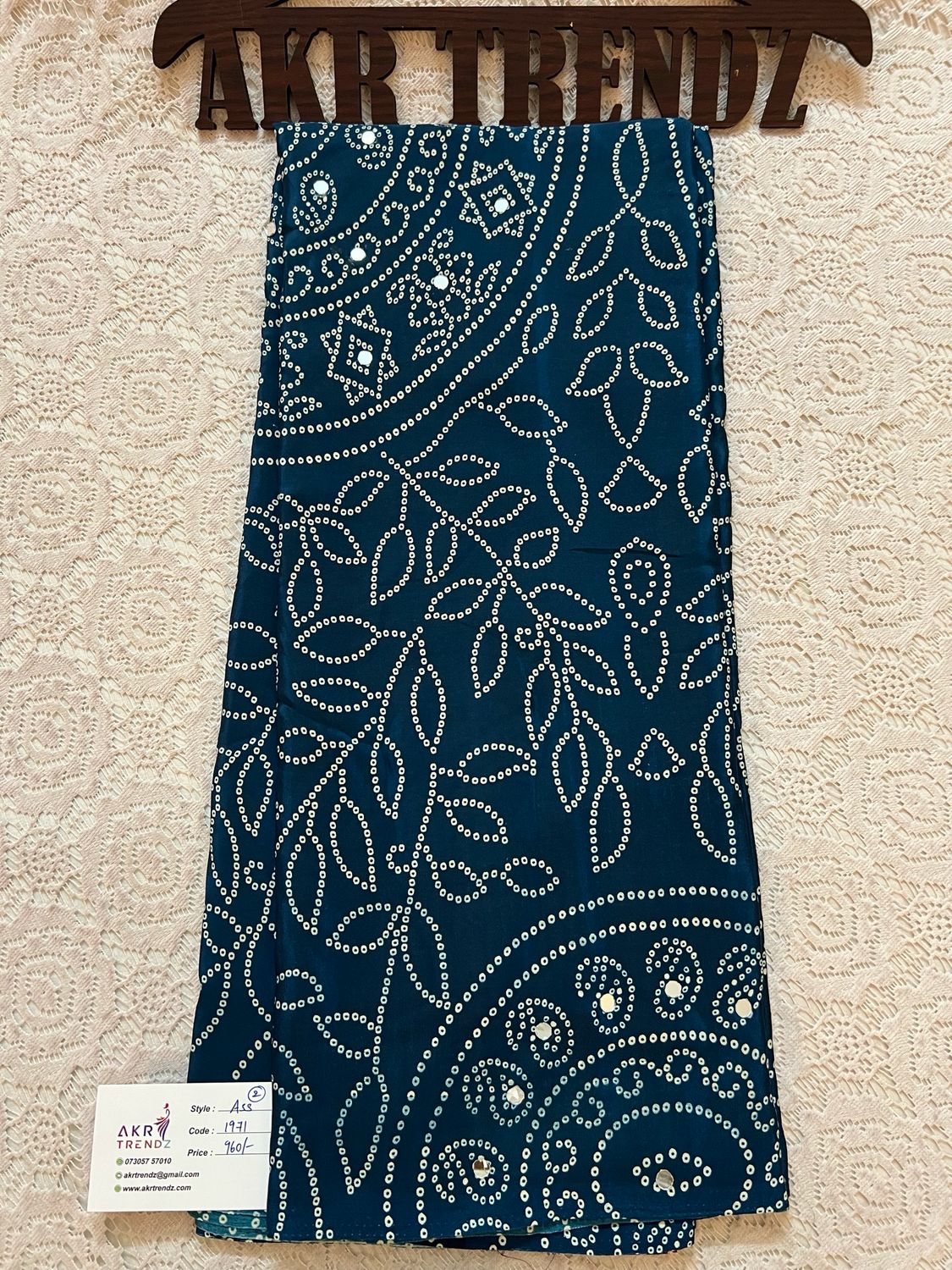 Ajrakh Mirror Modal Silk Sarees
