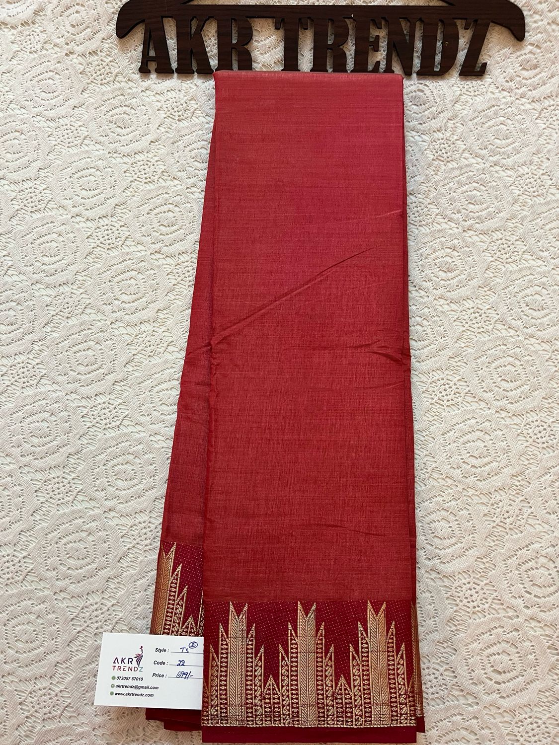 Temple Border Tussar Silk Sarees