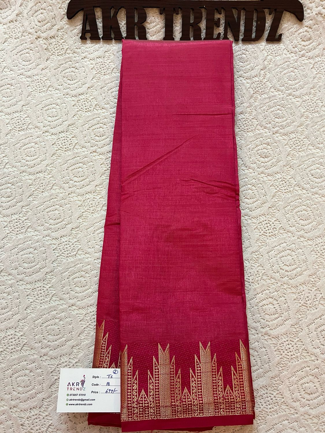 Temple Border Tussar Silk Sarees