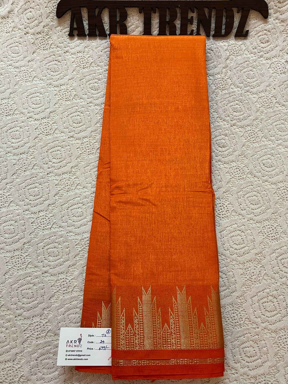 Temple Border Tussar Silk Sarees