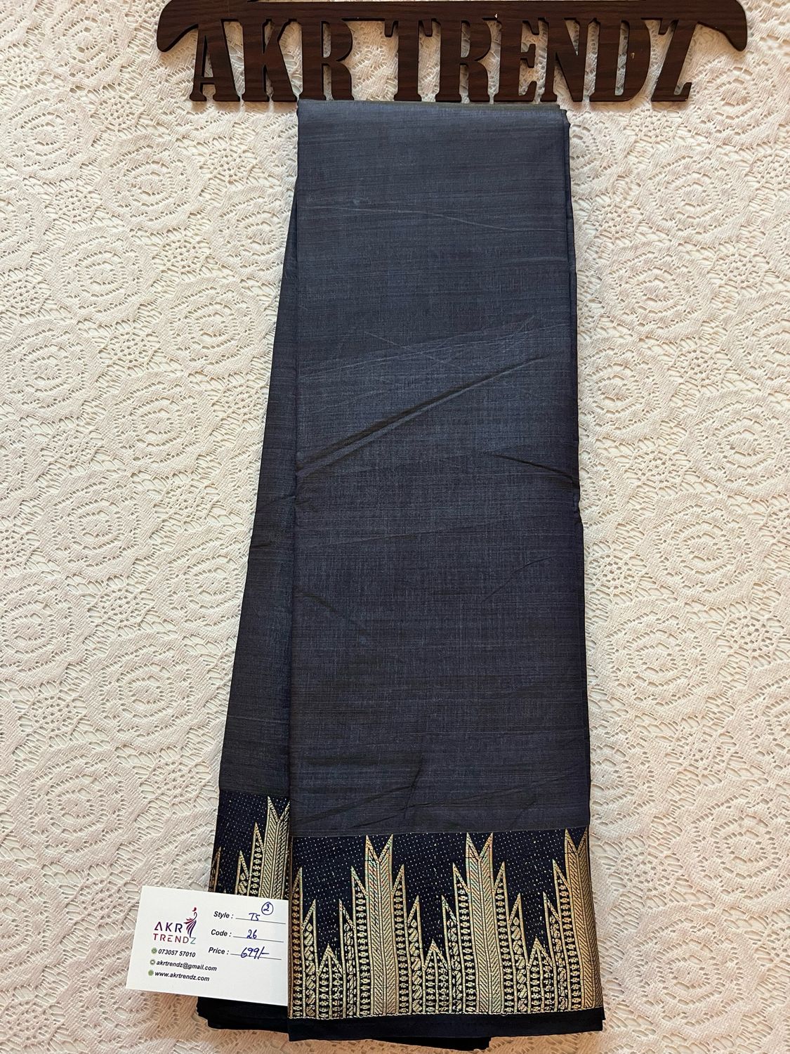 Temple Border Tussar Silk Sarees