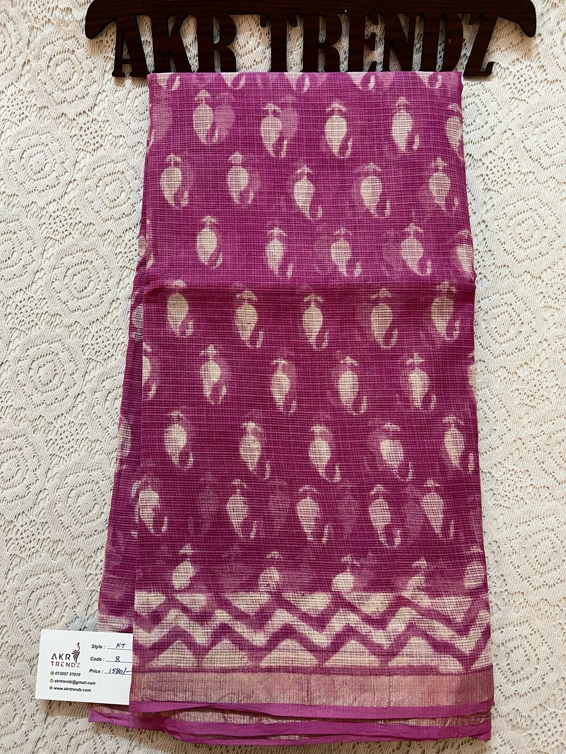 Hand Block Kota Doria Sarees
