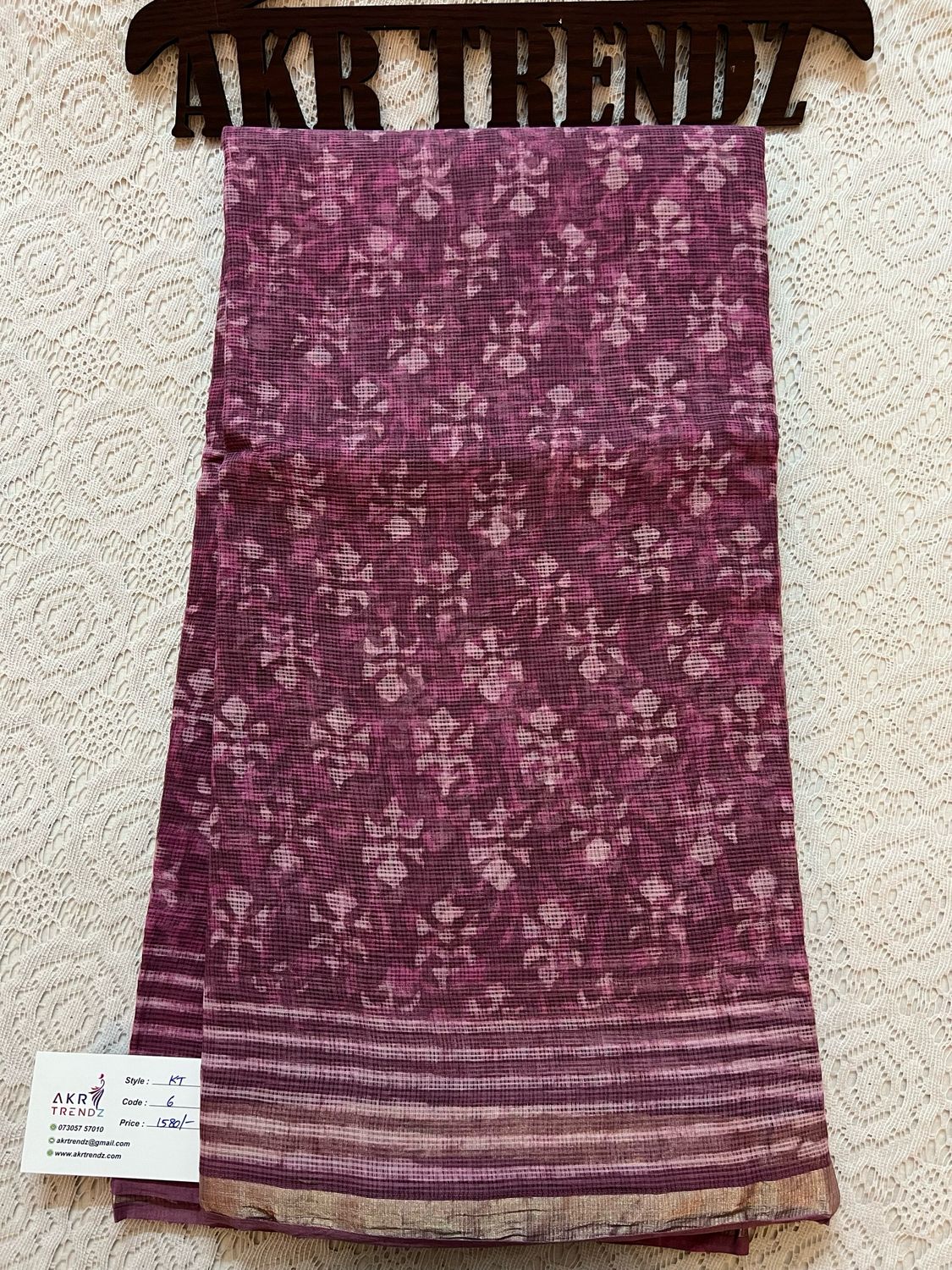 Hand Block Kota Doria Sarees