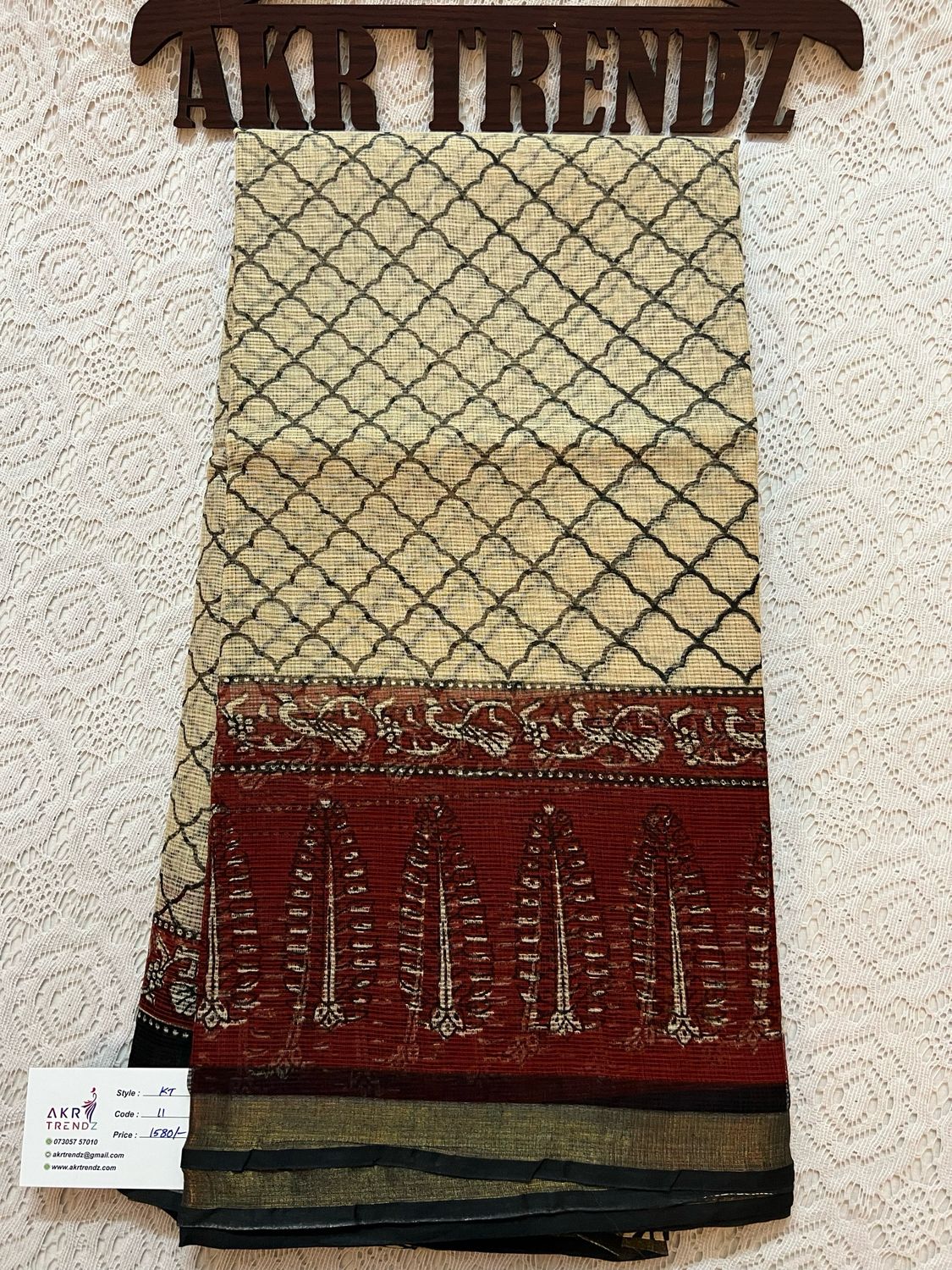 Hand Block Kota Doria Sarees
