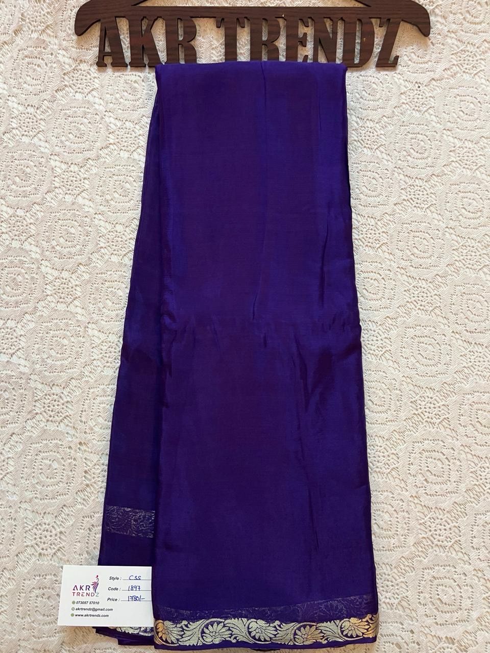 Thin border Chinnon Soft Silk Sarees