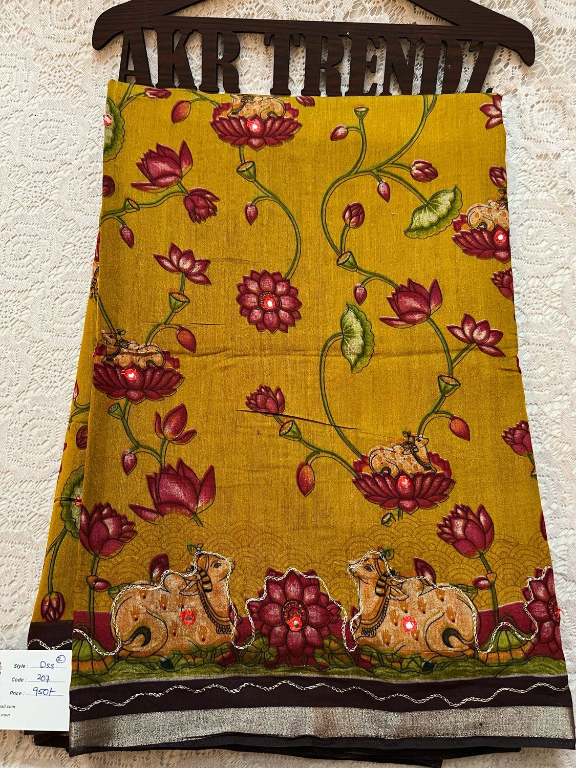 Embroidered Soft Cotton Sarees