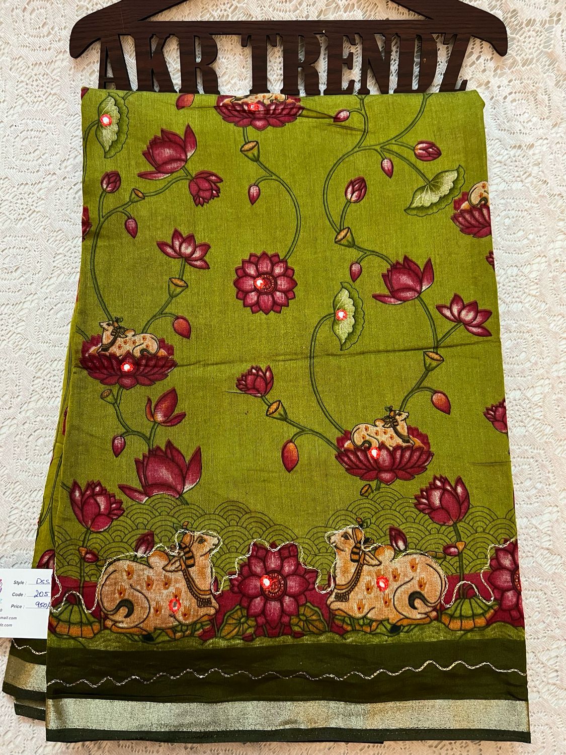 Embroidered Soft Cotton Sarees