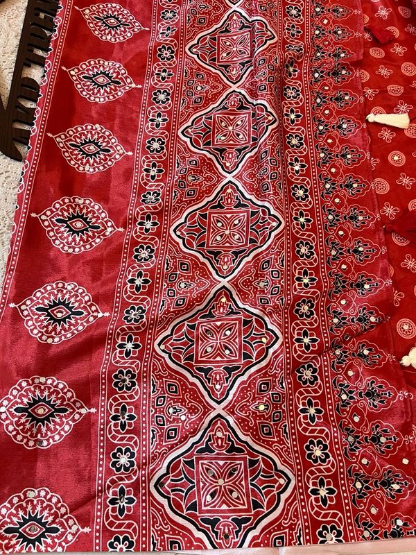 Ajrakh Soft Silk Sarees