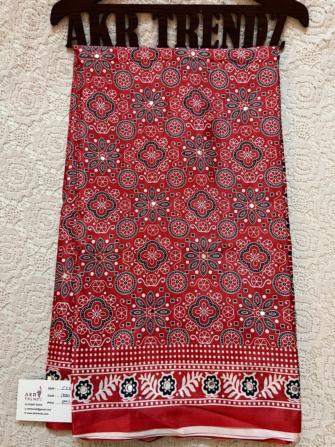 Ajrakh Soft Silk Sarees