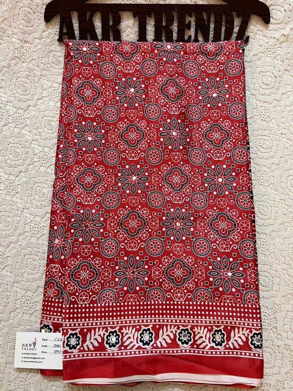 Ajrakh Soft Silk Sarees