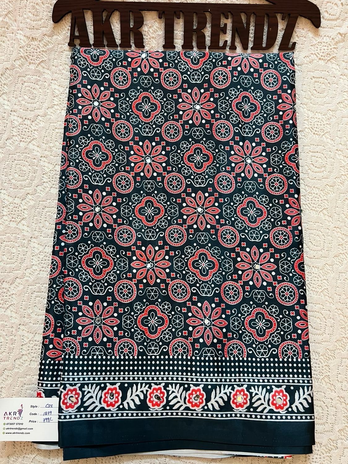 Ajrakh Soft Silk Sarees