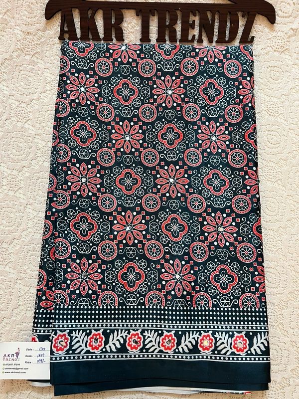 Ajrakh Soft Silk Sarees