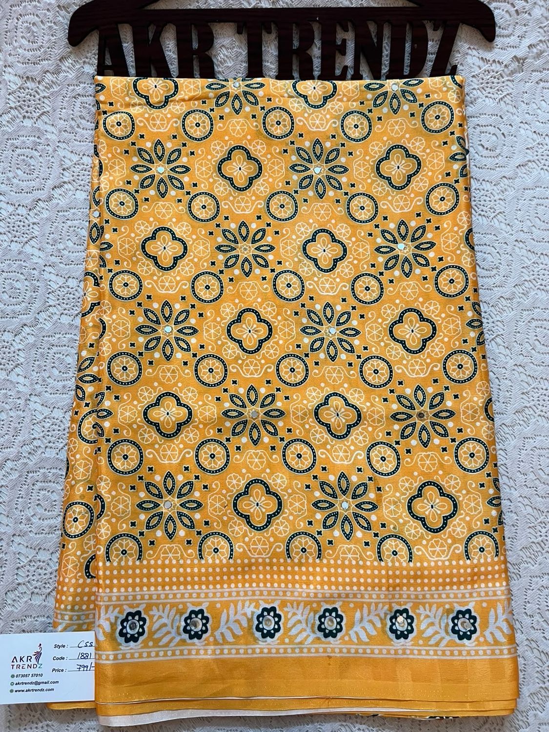 Ajrakh Soft Silk Sarees