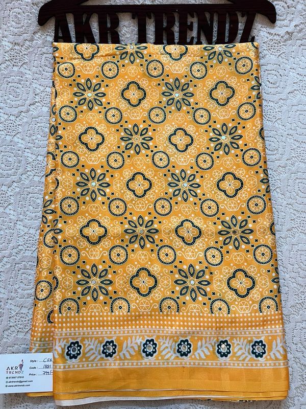 Ajrakh Soft Silk Sarees