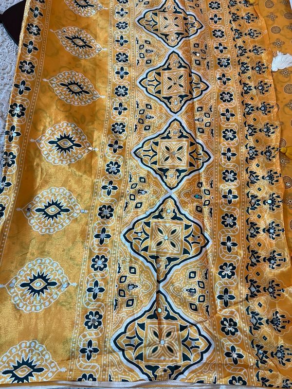 Ajrakh Soft Silk Sarees