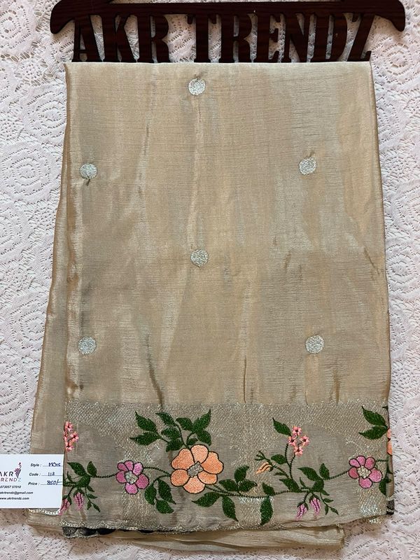 Embroidered silk Georgette Sarees