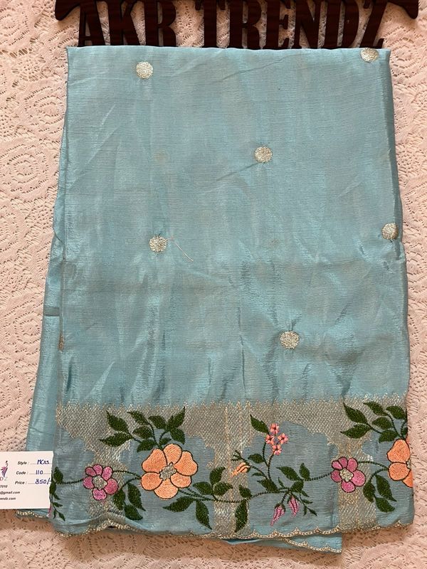 Embroidered Silk Georgette Sarees