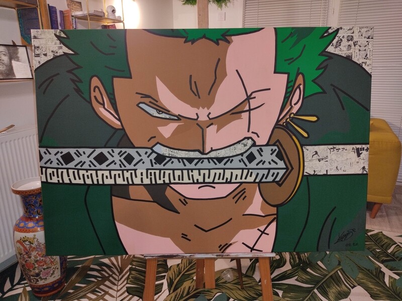 RORONOA ZORO (PEINTURE ACRYLIQUE)