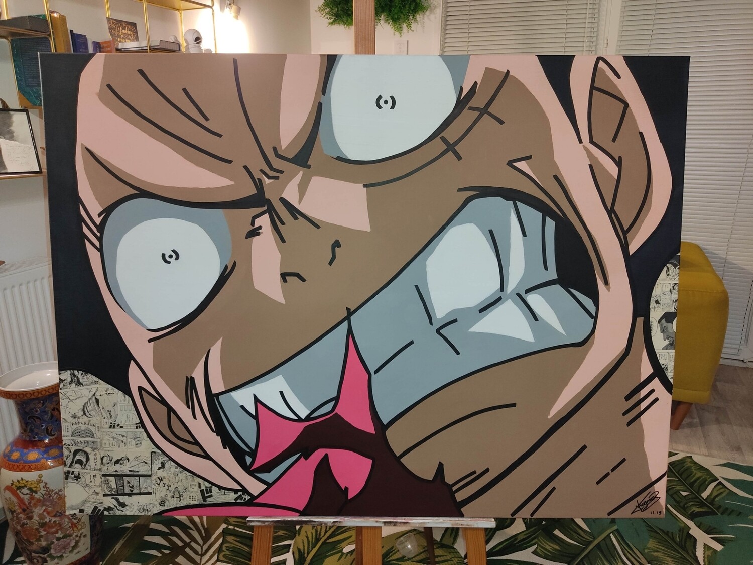 MONKEY D LUFFY (PEINTURE ACRYLIQUE)