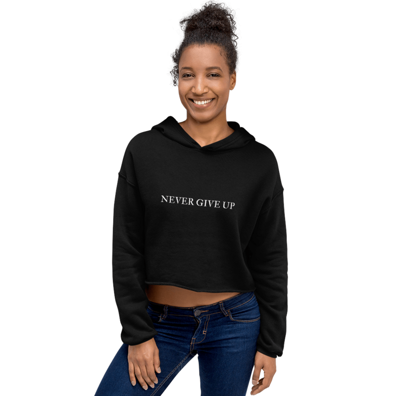 Sudadera Crop - Never Give Up