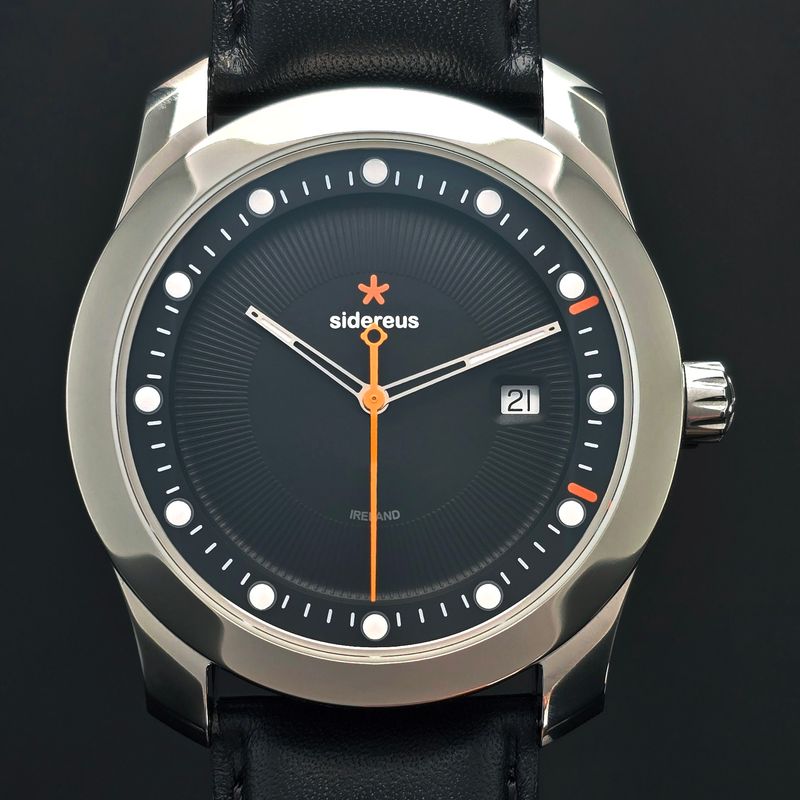 Newgrange Date/Time with a Polished Finish and a Midnight Black Dial 20/50 Newgrange Date/Time with a Polished Finish and a Midnight Black Dial 20/50