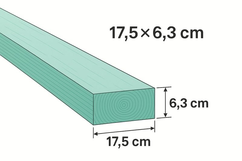Bruggen Rood Noordse Den gedrenkt  6.3 x 17.5 x 330 cm