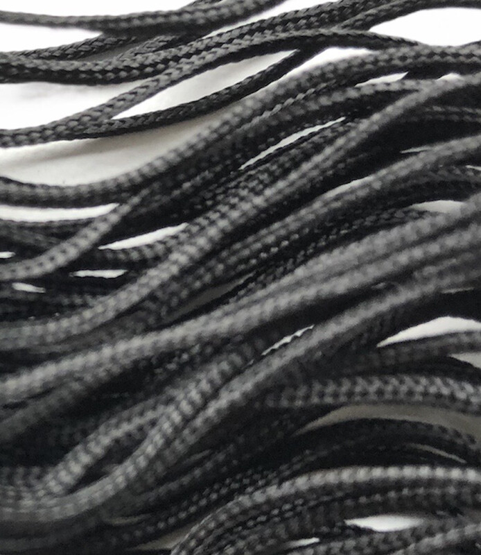 Polyester Knyttesnor. 1,2 mm Blød sort. ca. 10 m